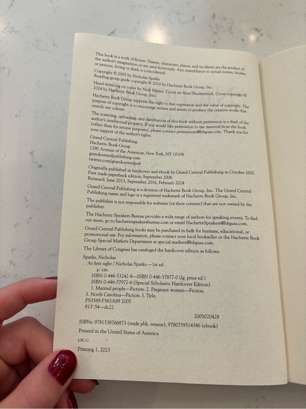 Nicholas Sparks "At First Sight" Romance Novel Paperback - Picture 5 of 6